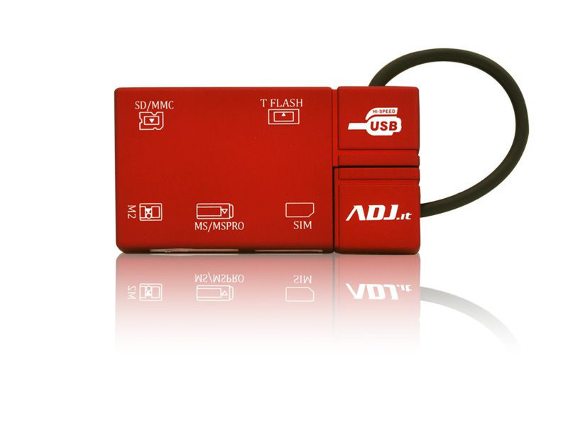 Adj ADJCROFC018R USB 2.0 Красный устройство для чтения карт флэш-памяти