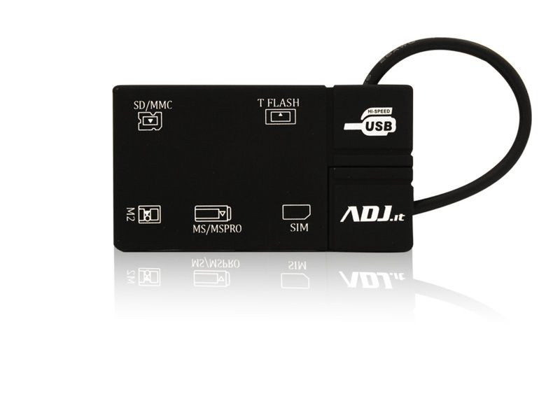 Adj ADJCROFC018D USB 2.0 Черный устройство для чтения карт флэш-памяти