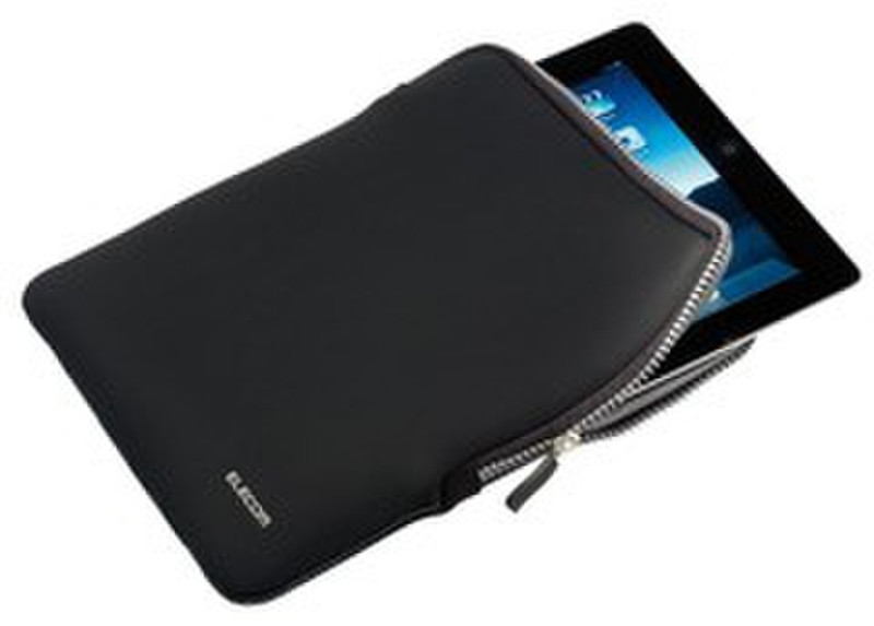 Elecom Neoprene Sleeve for iPad 2 Sleeve case Schwarz, Grau