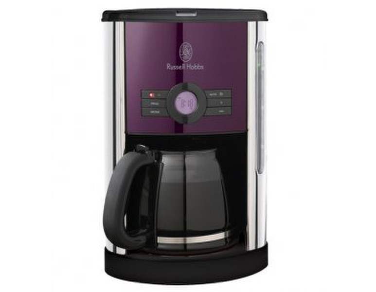 Russell Hobbs Purple Passion Drip coffee maker 1.8L 12cups Black,Purple