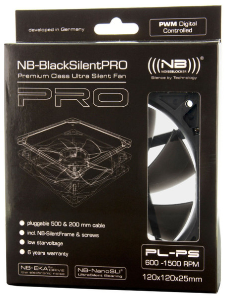 Noiseblocker BlackSilentPro Computer case Fan