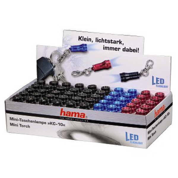 Hama 00106950 Hand-Blinklicht LED Schwarz, Blau, Rot Taschenlampe