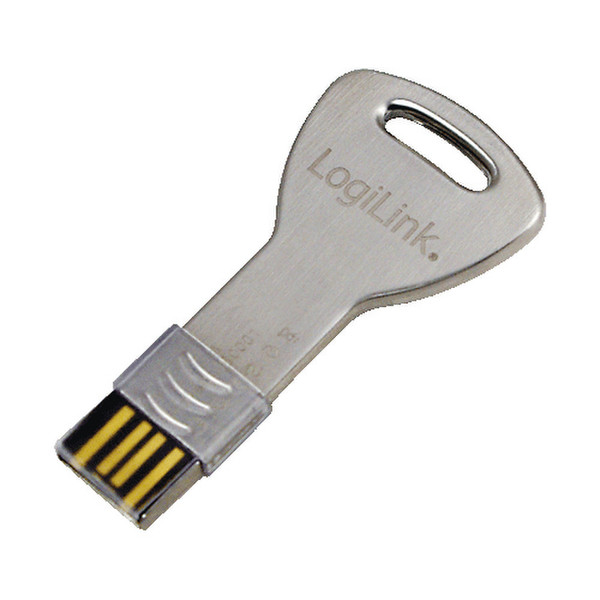 LogiLink MS0003 16ГБ USB 2.0 Type-A Нержавеющая сталь USB флеш накопитель