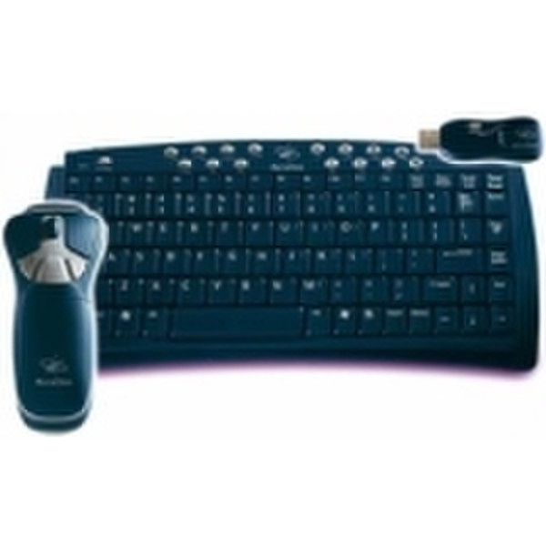 Gyration GO PRO 2.4GHz Compact Keyboard RF Wireless Black keyboard