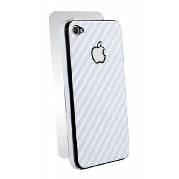 NLU BodyGuardz iPhone 4/4S Armor Carbon Fiber Cover White
