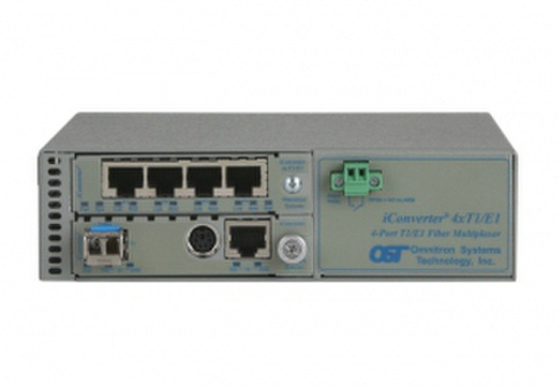 Omnitron iConverter 4xT1/E1 MUX/M 1000Mbit/s Grau Netzwerk Medienkonverter