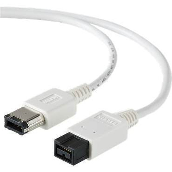 Belkin F3N404Q06-APL 1.8м 9-p 6-p Белый FireWire кабель