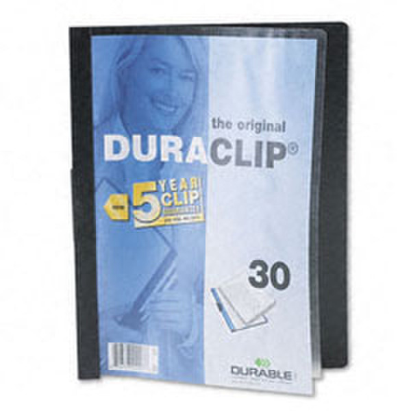 Durable DuraClip Clear Front Vinyl 30-sheets White PVC White report cover