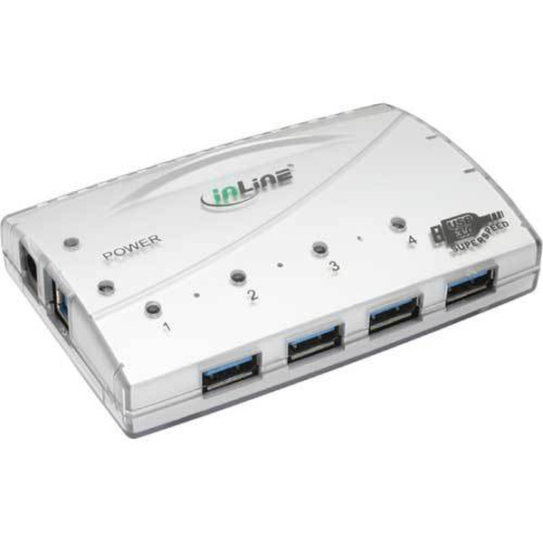 InLine USB 3.0 Hub 5000Mbit/s Silber