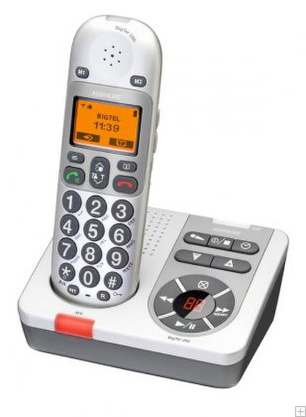 Audioline BIGTEL 280 DECT Идентификация абонента (Caller ID) Cеребряный