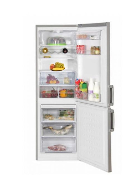 Beko CS 234030 X freestanding 197L 95L A++ Stainless steel fridge-freezer