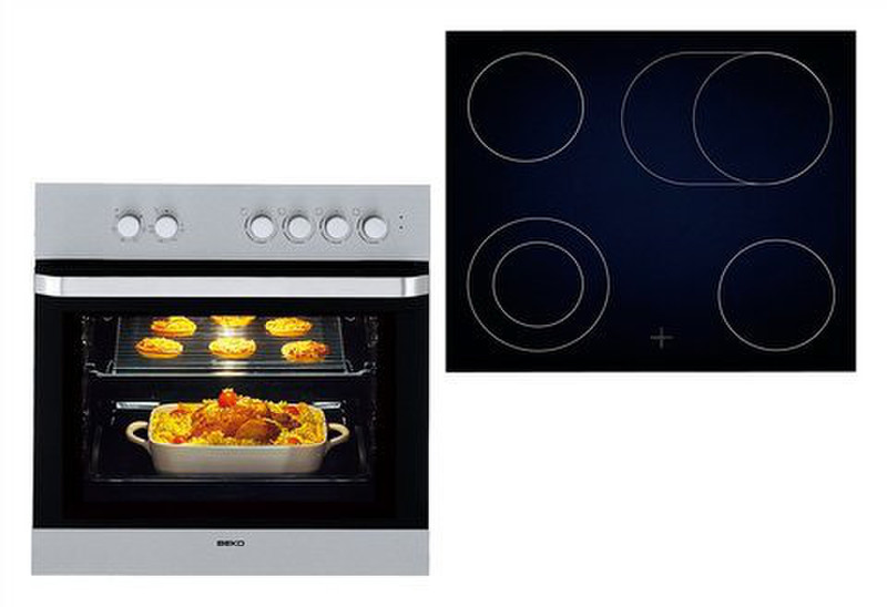 Beko OUE 22021 X Induction hob Electric oven cooking appliances set