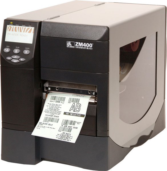 Zebra ZM400 Direkt Wärme/Wärmeübertragung POS printer 300 x 300DPI Schwarz, Grau