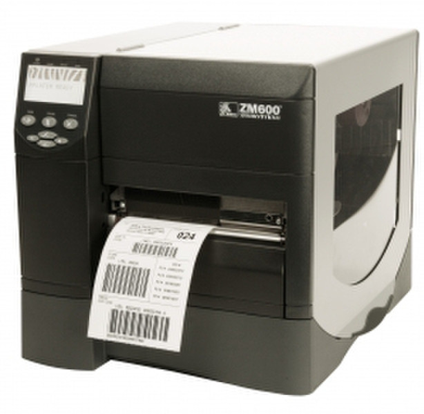 Zebra ZM600 Прямая термопечать / термоперенос POS printer 203 x 203dpi Черный, Серый