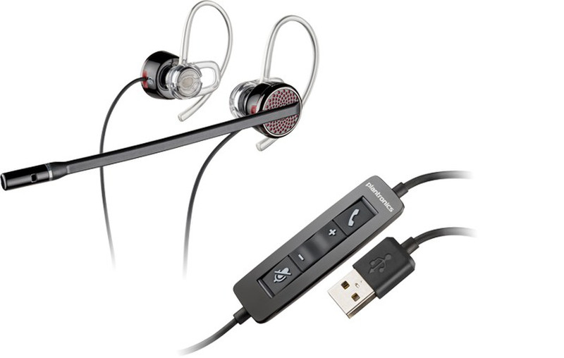 Plantronics Blackwire C435 USB Стереофонический Заушины Черный гарнитура