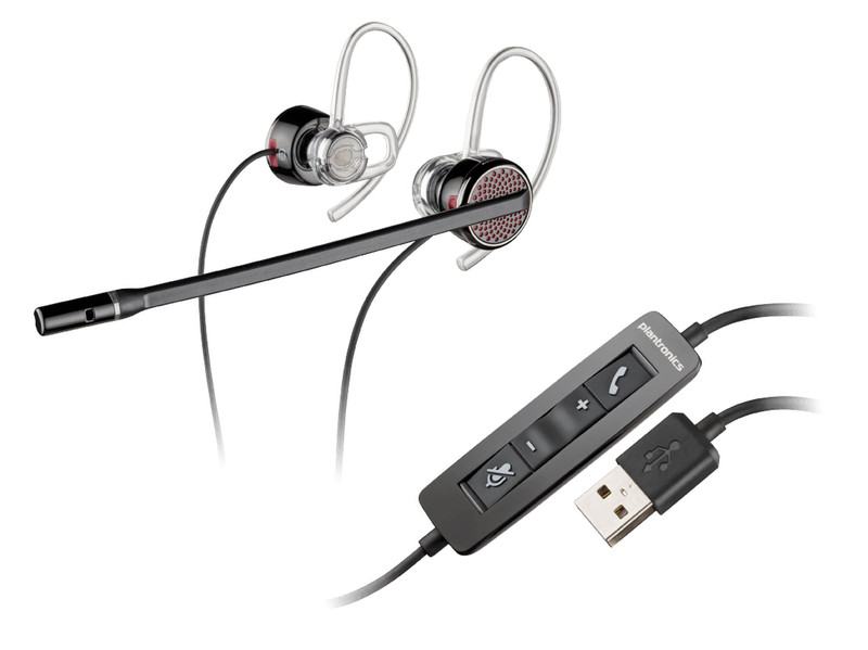 Plantronics Blackwire C435-M USB Стереофонический Оголовье Черный гарнитура