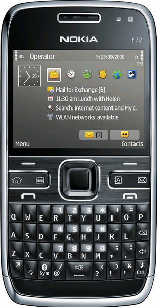 Nokia E72 Schwarz, Metallisch