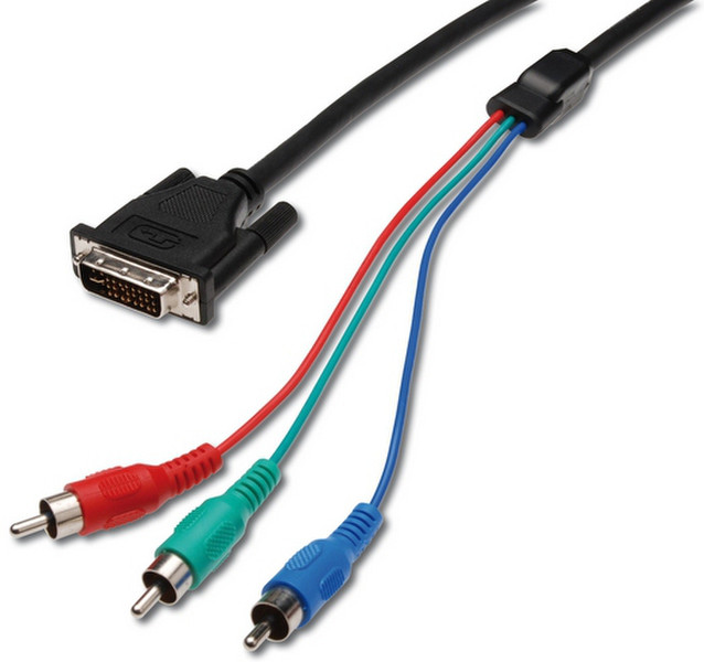 ASSMANN Electronic AK-110027 1.8m DVI-I 3 x RCA Multicolour video cable adapter