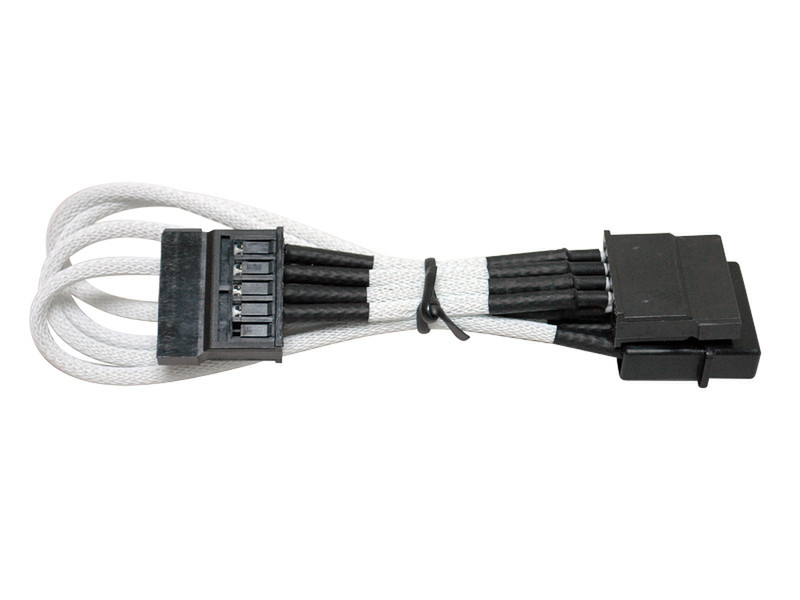 NZXT CBW-42SATA 4-pin 2x SATA Белый кабельный разъем/переходник