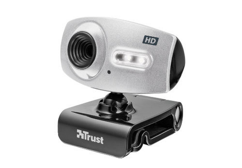 Trust eLight HD 720p 1.3МП 1280 x 720пикселей USB 2.0 Черный, Cеребряный