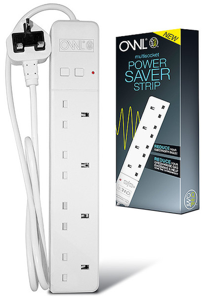 OWL TSE007-021 4AC outlet(s) White power extension