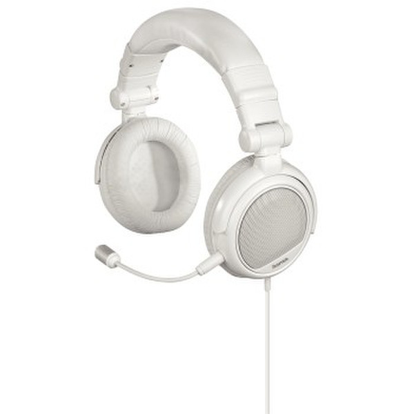 Hama White Voice USB Binaural Kopfband Weiß Headset