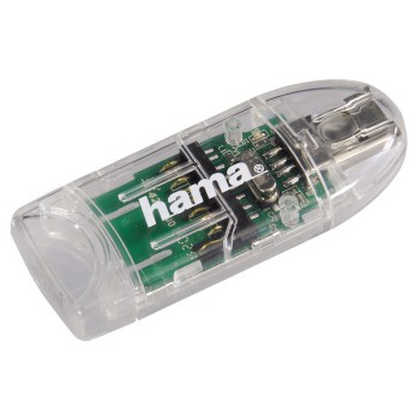 Hama 00094132 USB 2.0 Transparent card reader