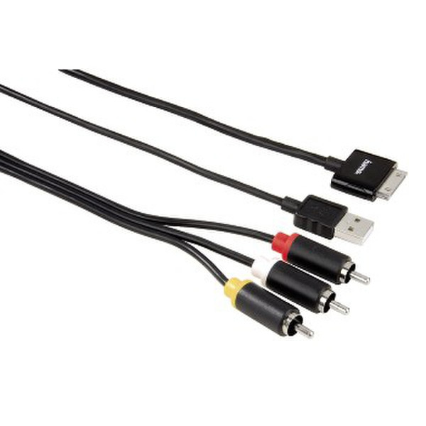 Hama 00109242 USB-A RCA Черный дата-кабель мобильных телефонов