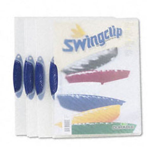 Durable Clear Front Swingclip 30-sheet Dark Blue 5 pieces Polypropylene (PP) Blau Präsentations-Mappe