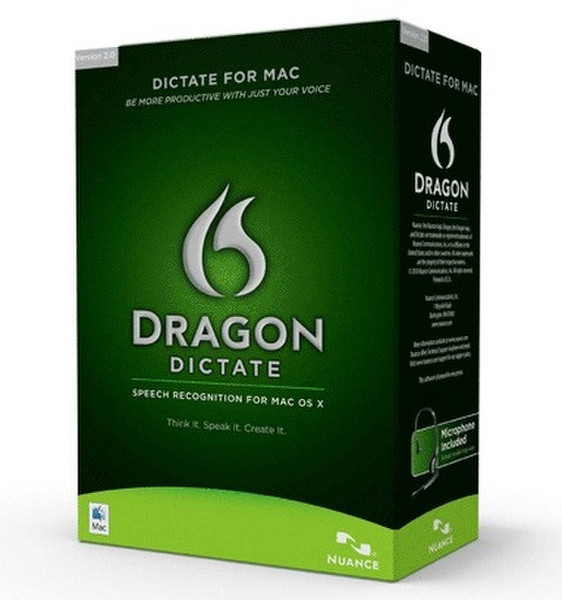 Nuance Dragon Dictate Mac 2.5, UPG, EN