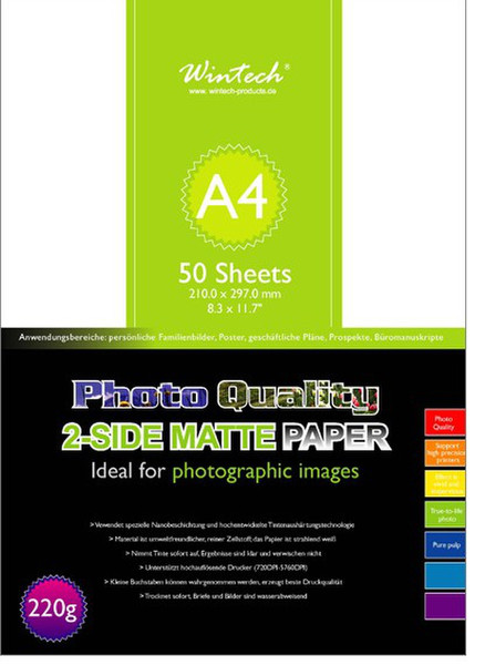 Wintech DM-220-A4 Weiß Fotopapier