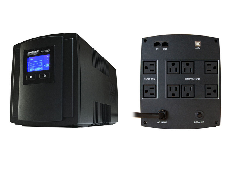 Minute Man PRO1500LCD 1500VA 8AC outlet(s) Black uninterruptible power supply (UPS)