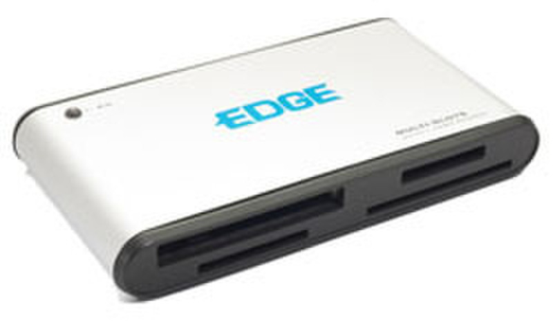Edge All-in-1 Digital Camera Card Reader USB 2.0 Silber Kartenleser