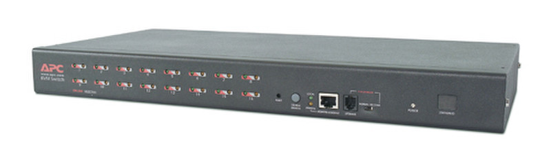 APC 16 Port Multi-Platform Analog KVM 1U Черный KVM переключатель