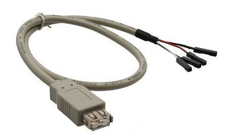 InLine 33440L 0.4m USB A Grau USB Kabel