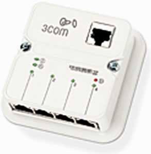 3com IntelliJack Switch NJ225 gemanaged Energie Über Ethernet (PoE) Unterstützung