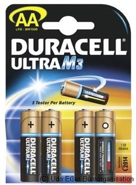 Duracell MX1500 UltraM3 Batteries AA Щелочной 1.5В батарейки