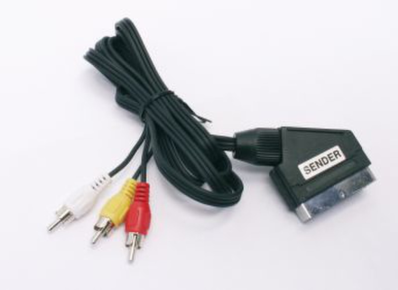 Telestar 5400102 SCART (21-pin) 3xRCA Black video cable adapter