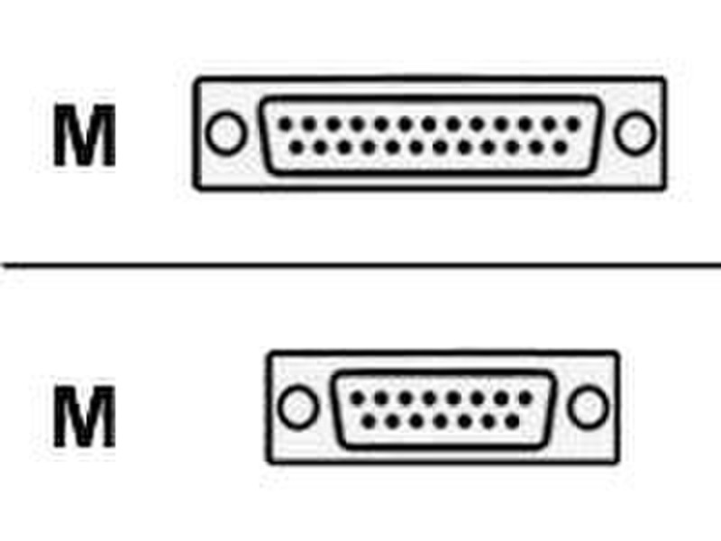 Digi DataFire SYNC/570i X.21 DB-15 Cable 15 pin D-Sub 25 pin D-Sub cable interface/gender adapter