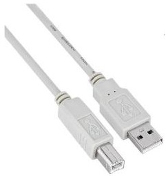 Nilox usb2-ab-mm3 3м USB A USB B Белый