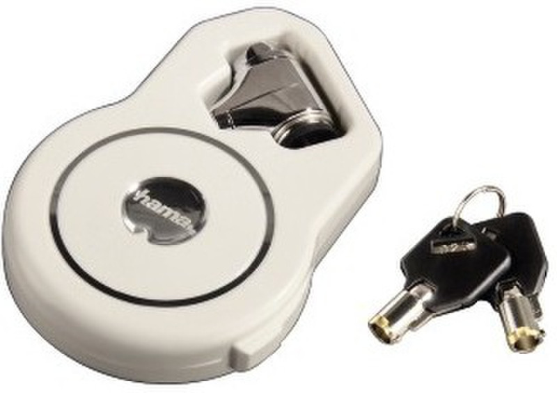 Hama 53212 Stainless steel,White cable lock