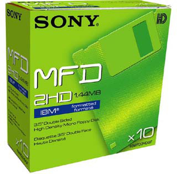 Sony 10MFD 1.44MB 3.5" DOS, 10pk