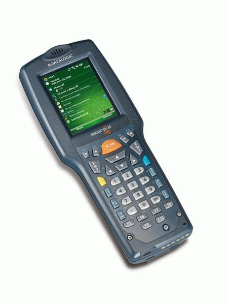 Datalogic Skorpio (BT, WLAN, Win CE, 38 Keys) 2.8Zoll 240 x 320Pixel Touchscreen 310g Blau Handheld Mobile Computer