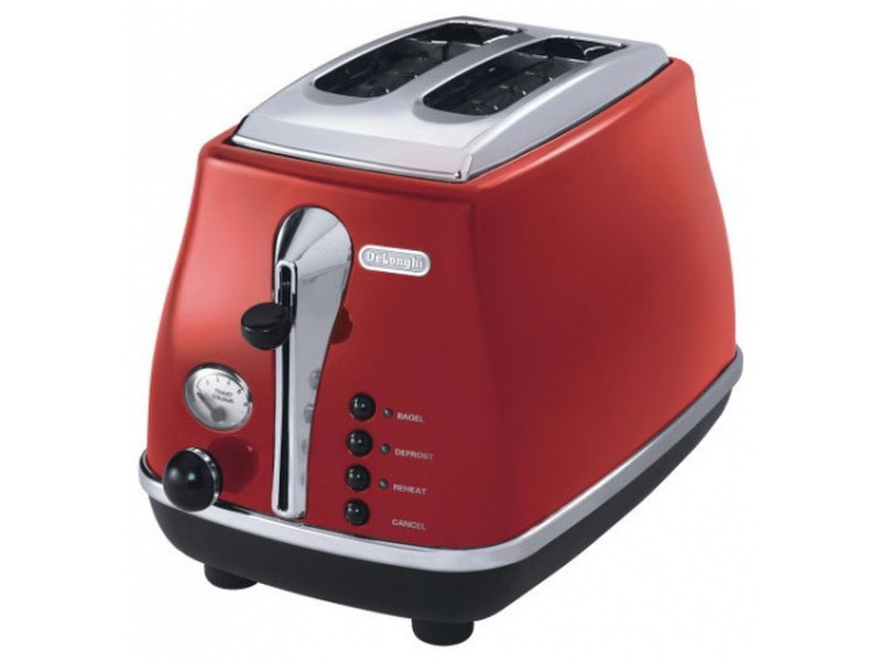 DeLonghi CTO2003R 2slice(s) 900W Rot Toaster