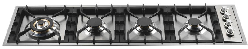 Boretti GK-1144 IX B built-in Gas Black,Stainless steel hob