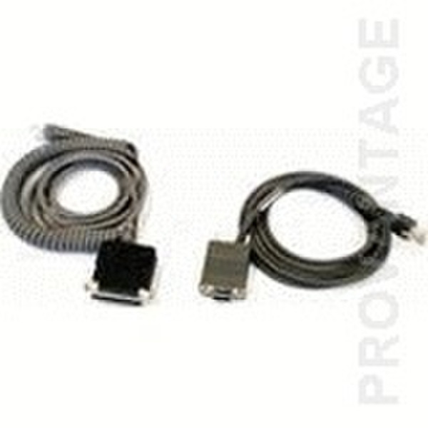 Datalogic RS-232, DB9S, 12', Coiled 9 pin 