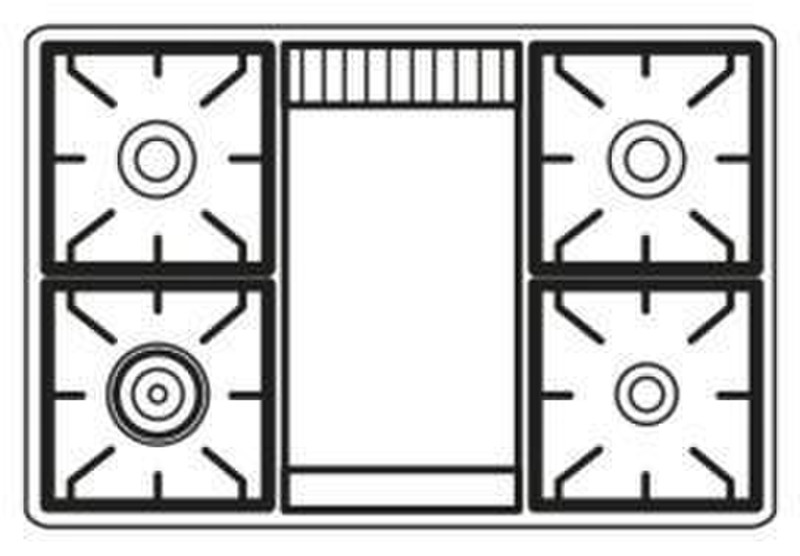 Boretti MB-104 F WT Freistehend Gas hob A Küchenherd