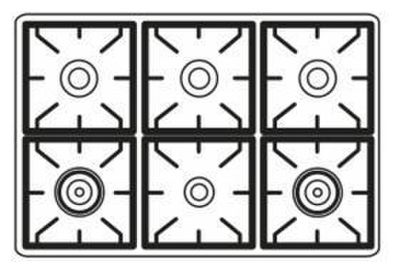 Boretti MB-104 WT G/B Отдельностоящий Gas hob A кухонная плита