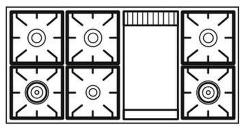 Boretti MB-120 F WT Freestanding Gas hob A cooker