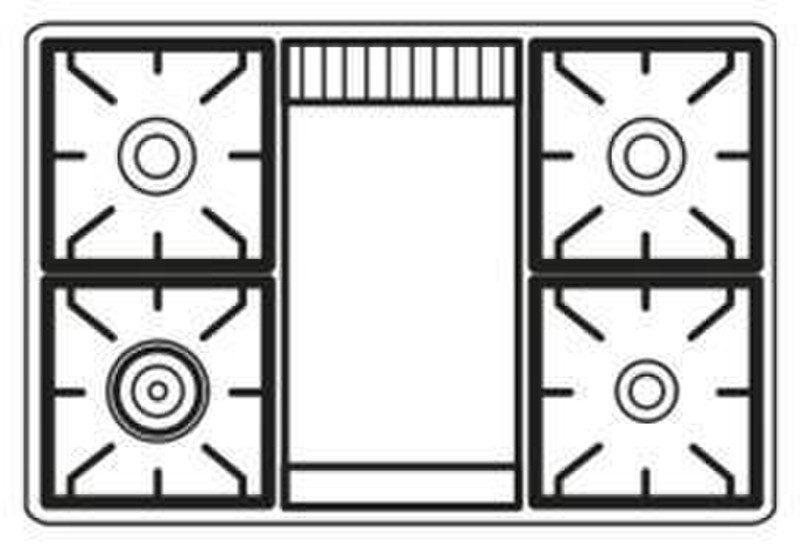 Boretti MB-90 F WT Отдельностоящий Gas hob A кухонная плита